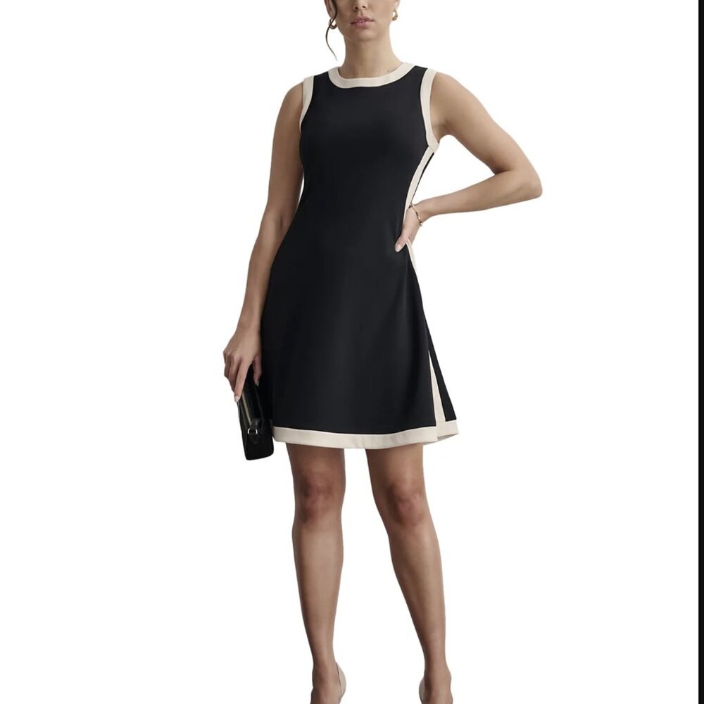 DKNY Women's Sleeveless Color Blocked Dress | SIZE 2